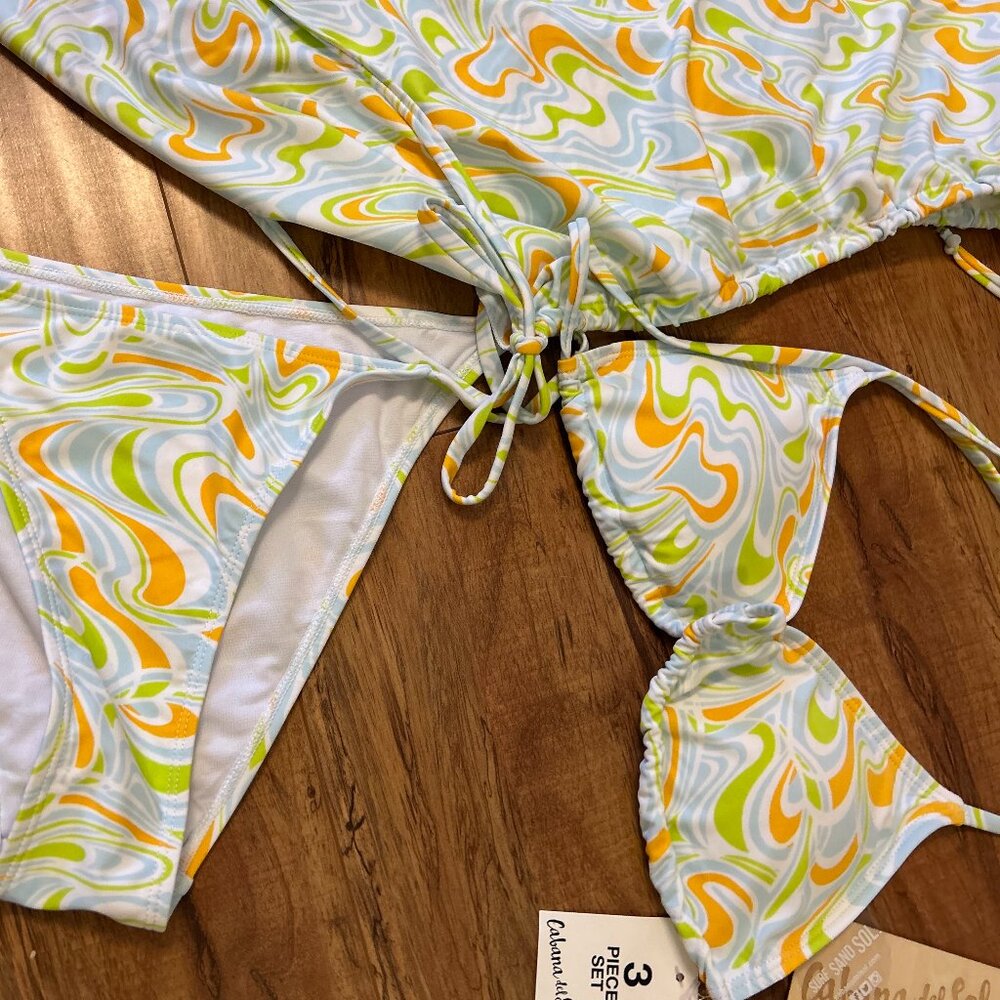 New Pretty Cabana Del Sol 3-set bakini: Size L